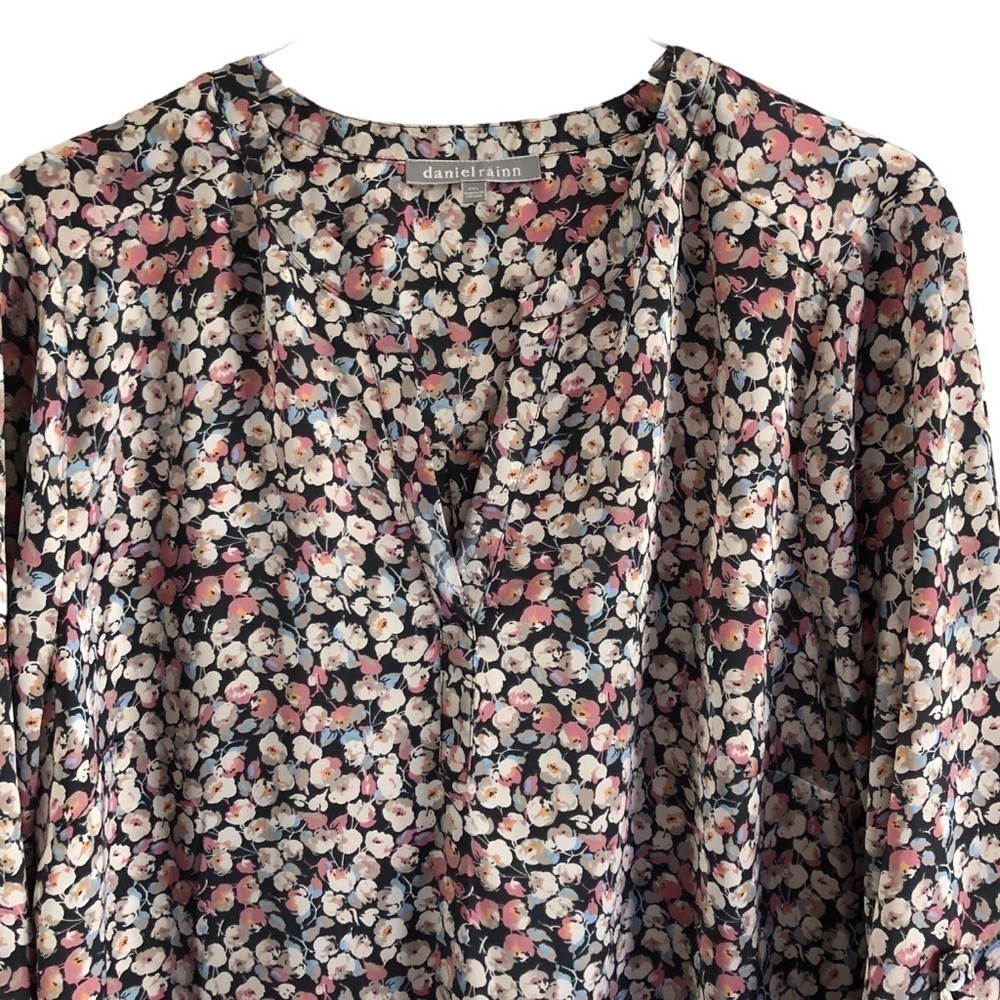 Daniel Rainn Floral Split Neck Tunic Size XXL - Picture 8 of 12